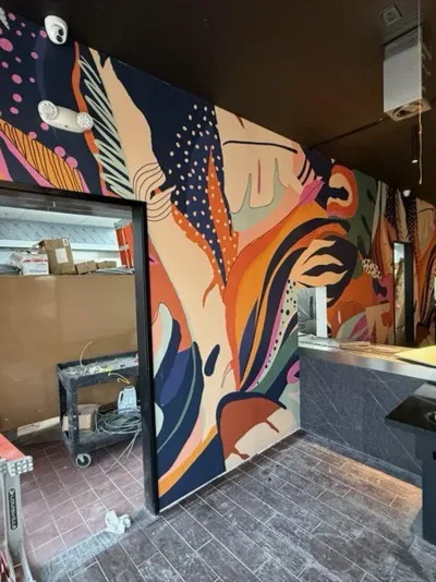 Wallpaper installation project in Dallas Fort Worth TX