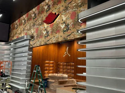 Wallpaper installation project in Dallas Fort Worth TX
